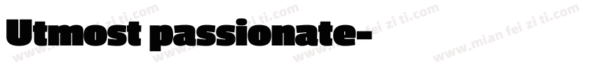 Utmost passionate字体转换